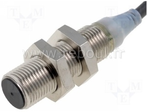 M12, blindé, 2 mm, 20-264 Vc.a., NO, câble 2 m