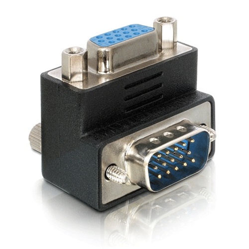 Adaptateur VGA coudé DB15M / DB15F