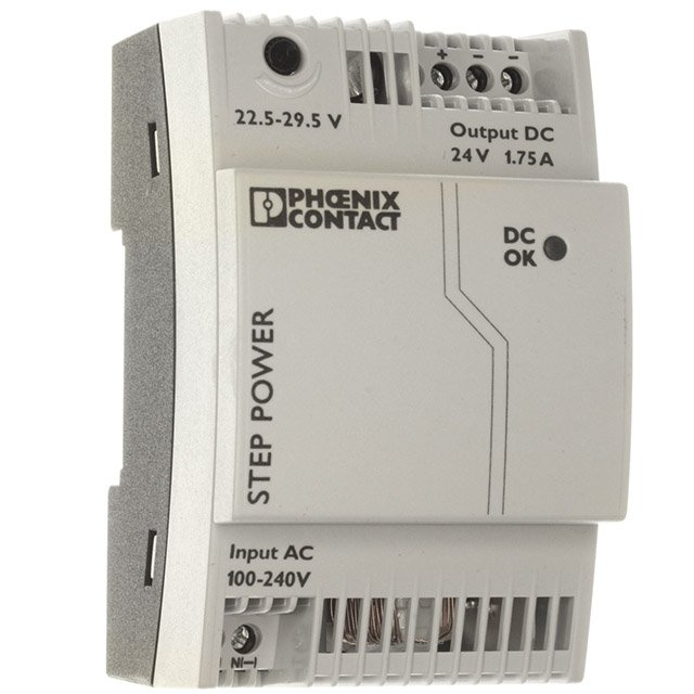 Alimentation pour profilé 24 V DC/1,75 A, à découpage primaire, monophasée.