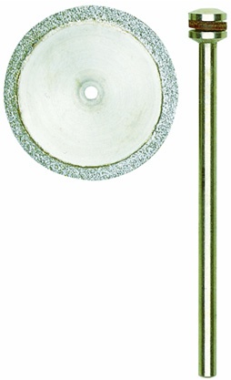 Disque à tronçonner diamanté, Ø 20 mm + 1 tige