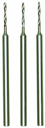 Forets en acier wolfram-vanadium Ø 1,0 mm, 3 pièces