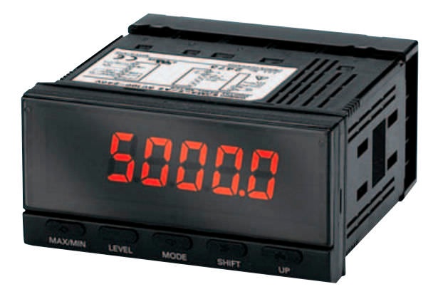 96x48 mm, IP66, entrée: analogique mA ou V, 5 chiffres vert ou rouge, 24 Vc.a./V