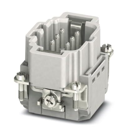 Isolant mâle HEAVYCONNEC, série B6, 6 pôles + PE, raccordement Push-in