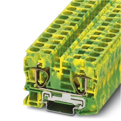 Bloc de jonction à ressort - vert/jaune pour conducteur de protection - 10mm²