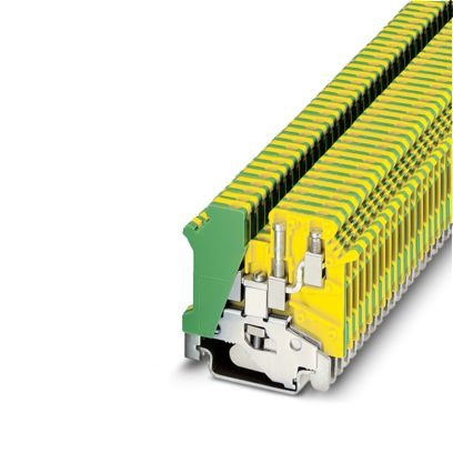 Bloc de jonction à vis vert/jaune pour conducteur de protection - 3 conducteurs - 2,5mm²