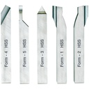 Outils de tournage en acier HSS, jeu de 5 pièces (8 x 8 x 80 mm)