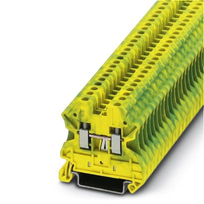 Bloc de jonction vert/jaune à vis pour conducteur de protection - 2,5mm²