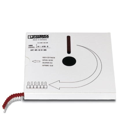Embout en ruban GRIS 2.5mm² BOBINE DE 500 EMBOUTS 