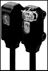 Barrage, 1 m, étroit, 12-24 Vc.c., NPN, LO, trous de fixation M2, câble 2 m