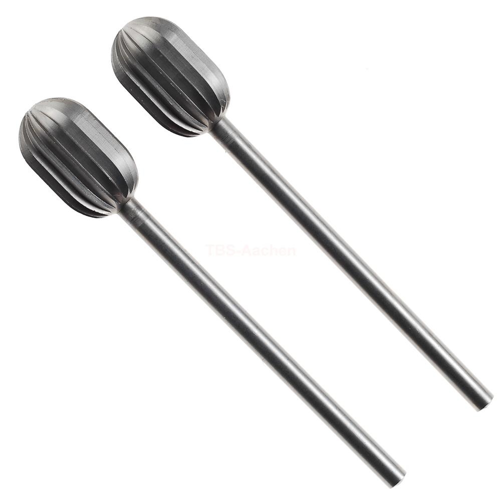 Fraise embout en acier wolfram-vanadium cyl., Ø 8 mm, 2 pièces