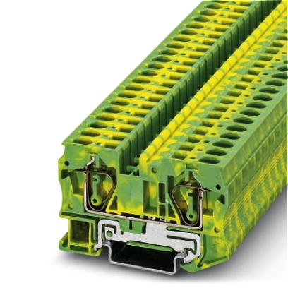 Bloc de jonction à ressort vert/jaune pour conducteur de protection - 6mm²