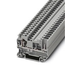 Bloc de jonction gris à ressort - 4mm² - enfichable - 1 conducteur + 1 pin