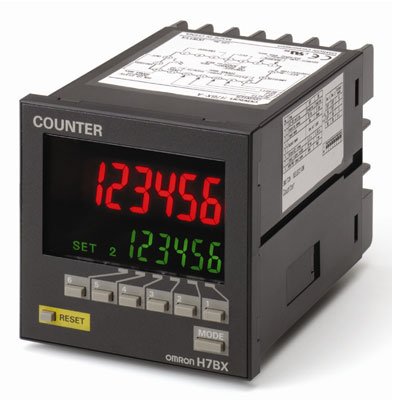 72x72 mm, LCD 6 chiffres, multifonction, 2 présélections, 100-240 Vc.a., sortie:
