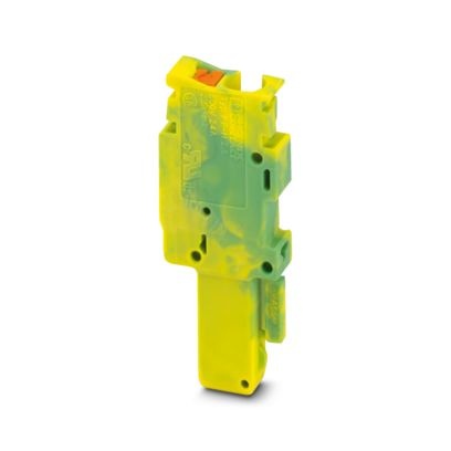 Fiche débrochable vert/jaune conducteur de protection à technologie à ressort Push-In - 1 pôle