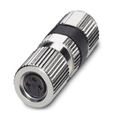 Connecteur pour capteurs/actionneurs, connecteur femelle, droit, 3 pôles, M8, Piercecon<sup>®</sup>, molette métallique, diamètr