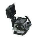 Embase HEAVYCONNEC, B6, avec verrouillage longitudinal, avec couvercle de protection en plastique, avec joint plat, aluminium ré