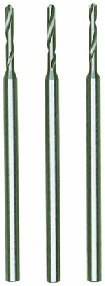 Forets en acier wolfram-vanadium Ø 1,2 mm, 3 pièces