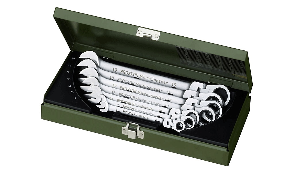 Coffret MicroSpeeder articulé, 8 - 19 mm (7 pièces)