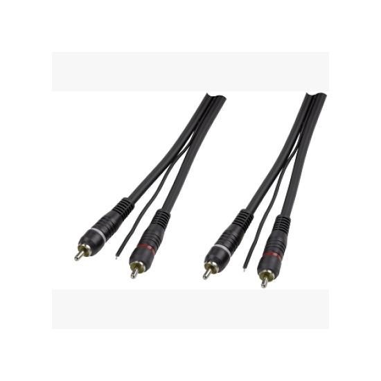 CORDON 2 X 2 RCA MALE + TRESSE 5 M