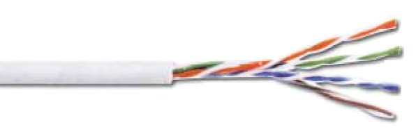 CABLE RESEAU RIGIDE CAT5E UTP 4P NON BLINDÉ GRIS (LE METRE)