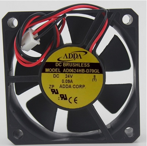 Ventilateur ADDA 60x60x15mm, 24vcc, RB