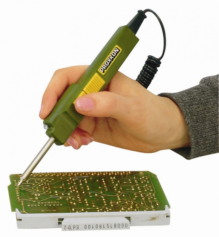 LG 12 - Fer à souder 12V 1A 350° avec fiche pour raccordement transfo MICROMOT