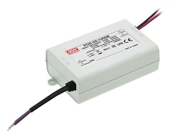AC/DC 20W IP30 VE:180-295 VAC VS:40-58V/350MA PFC / ROHS