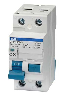 Interrupteur différentiel 30mA, 1 pôle + Neutre, 32 A, 10kA