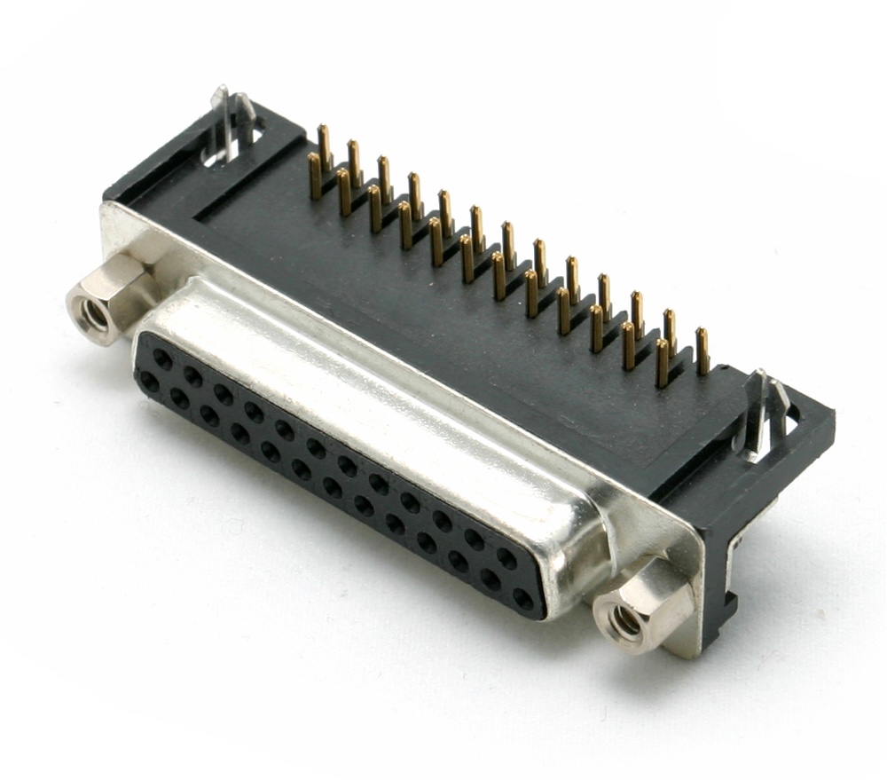 CONNECTEUR SUB-D 25B FEMELLE COUDE CI + VERROU. VIS