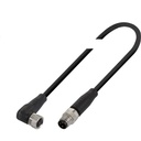 cordon M8 mâle droit M8 femelle coudé 3 pôles 5m