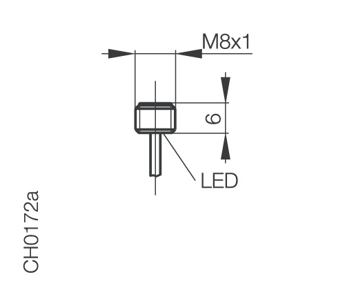 Capteur inductif Ø 8 x 6 mm M8x1 flush 1 5 mm PNP à fermeture (NO) 3000 Hz Acier inoxydable Face sensible PBT Câble 2 00