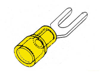 COSSE A FOURCHE 6.4mm - JAUNE