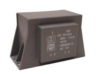 TRANSFORMATEUR A COSSES 12VA 2 x 24V / 2 x 0.250A