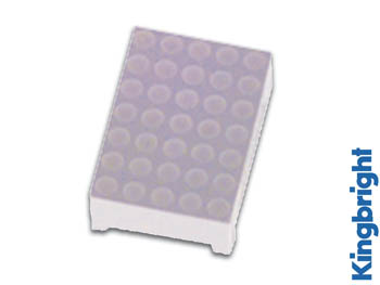 AFFICHEUR 18mm A MATRICE - 5 x 7 POINTS - CATHODE COMMUNE - VERT