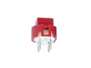 BOUTON-POUSSOIR CARRE 7.5mm ROUGE