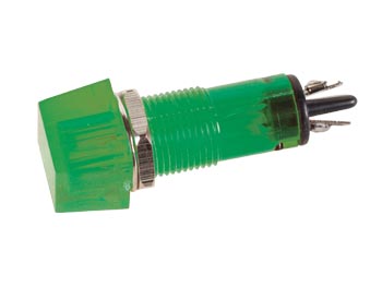 VOYANT CARRE 11.5 x 11.5mm 12V VERT