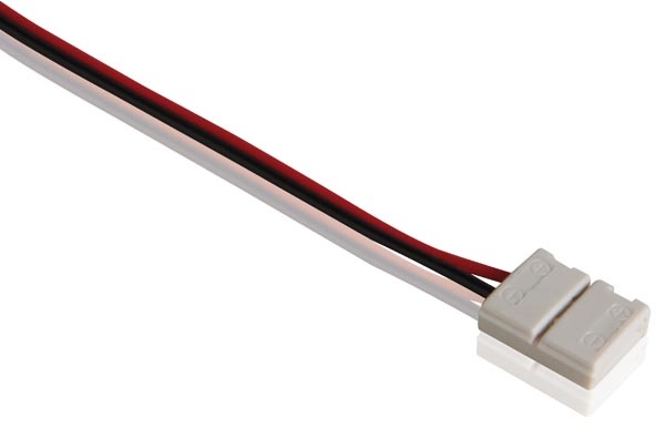 CÂBLE AVEC CONNECTEUR PUSH POUR BANDE À LED FLEXIBLE - 10 mm - 1 COULEUR