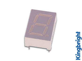 AFFICHEUR 7 SEGMENTS 10mm CATHODE COMMUNE - VERT