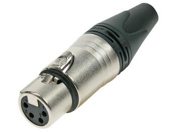 NEUTRIK - CONNECTEUR XLR, 4 POINTS FEMELLE, ARGENTE, NICKEL