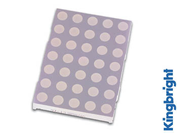 AFFICHEUR 100mm A MATRICE - 5 x 7 POINTS - ANODE COMMUNE - HYPER ROUGE