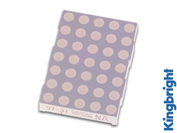 AFFICHEUR 50mm A MATRICE - 5 x 7 POINTS - CATHODE COMMUNE - VERT