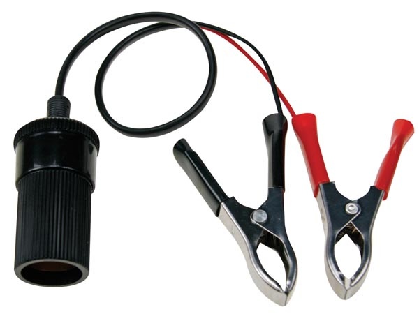 ADAPTATEUR POUR FICHE ALLUME-CIGARE 12V AVEC PINCES POUR BATTERIE