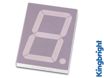 AFFICHEUR 7 SEGMENTS 100mm ANODE COMMUNE - SUPER ROUGE