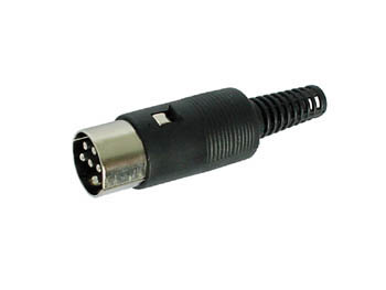 FICHE DIN MALE NOIRE 6 BROCHES