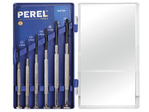 JEU DE 6 TOURNEVIS MÉTALLIQUES DE PRÉCISION