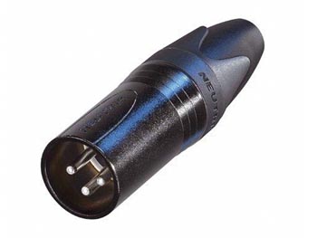 NEUTRIK - CONNECTEUR XLR, 3 POINTS MÂLE, ARGENTÉ, NOIR