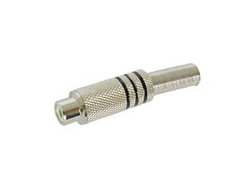 FICHE RCA FEMELLE - NICKEL - NOIR