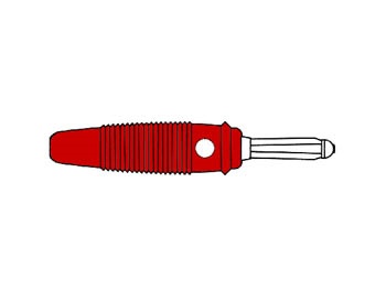 FICHE MULTICONTACTS 4mm A TROU TRANSVERSAL - ROUGE (VERSION 30A) (BULA 30K)