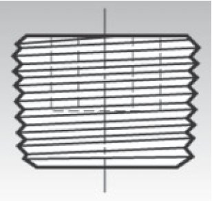BOUCHON CONIQUE 6 PANS CREUX 1/4