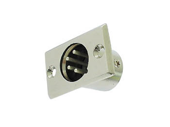 **SOCLE XLR MALE NICKELE 4 BROCHES POUR CHASSIS